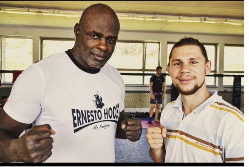 Mit Ernesto Hoost, den ich eine Woche als Gasttrainer begleiten durfte.